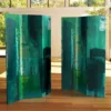 6" Double Sided Undersea Canvas Room Divider Green - Oriental Furniture -Lush Living Store GUEST 157b9949 ab17 4147 8f39 d083715f2f57