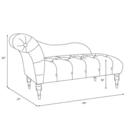 Custom Upholstered Tufted Chaise - Skyline Furniture -Lush Living Store GUEST 15a105ab 24ec 41be bdcd f4d48944b856