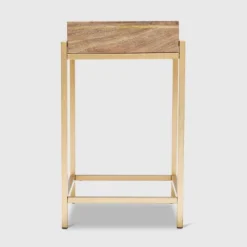 Sidney Modern Living Room Accent Table Beige/Gold - Adore Decor -Lush Living Store GUEST 1647700d bc54 48eb 9dfc deaae0f01623