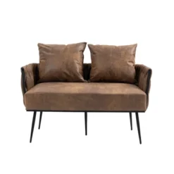 Modern Accent Metal Frame Tufted Sofa With Arms - ModernLuxe -Lush Living Store GUEST 170e857c 632f 4cc1 9c90 555057e552d5