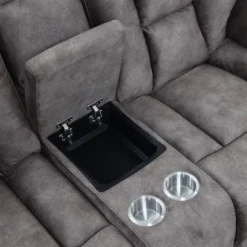 Bogata Upholstered Console Loveseat Mushroom - Steve Silver Co. -Lush Living Store GUEST 1772d565 d6e0 4550 a5a4 8ecee7614d90