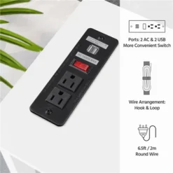 Yaheetech 2-Tier Sofa Table With Outlet For Hallway/Living Room/Corridor -Lush Living Store GUEST 17835449 b039 4817 9c65 d99503edd972