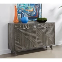 Foundation 4 Door 2 Drawer Credenza Gray - Treasure Trove Accents -Lush Living Store GUEST 17b6653d 5e94 40d4 9fb6 a439e62ec47f