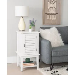 Damien Shutter Door Table White - Powell Company -Lush Living Store GUEST 17bd2c2b 2fa2 40d0 a60c b9e96fece055