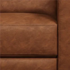 Yaheetech Faux Leather Recliner Sofa With Pocket Spring Brown -Lush Living Store GUEST 180c32b1 2b3e 4e81 8044 2b40c24ed824