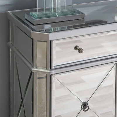 Sasha Mirrored 1Drawer 2Door Console - Powell Company 13 Sasha Mirrored 1Drawer 2Door Console - Powell Company - Image 11