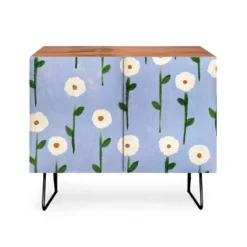 Reves Et Histoires Cute Little Flowers Black Legged Credenza - Deny Designs -Lush Living Store GUEST 1872855f f2b9 45f9 8ec4 57da9b2df8df