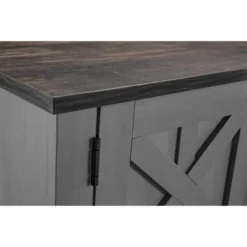 54" Farmhouse Two-Tone TV Stand For TVs Up To 65" Gray - Home Essentials -Lush Living Store GUEST 1878b2fc 06b6 4cdb ba35 caff1c419396