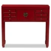 Melodie 6 Drawer Console Table Red - Baxton Studio -Lush Living Store GUEST 189524b8 f570 42b6 b227 4d2300c4d56f