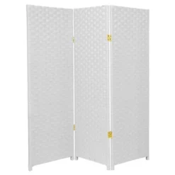 4 Ft. Tall Woven Fiber Room Divider (3 Panels) - Oriental Furniture -Lush Living Store GUEST 18c165de d528 440a b095 77e201cb21e5