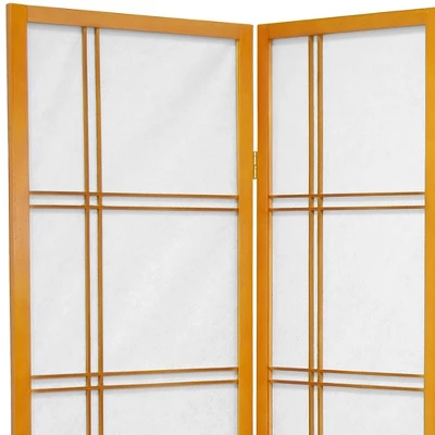 5 Ft. Tall Double Cross Shoji Screen - Honey (5 Panels) - Oriental Furniture 3 5 Ft. Tall Double Cross Shoji Screen - Honey (5 Panels) - Oriental Furniture
