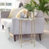 Elliott Marble Side Table White/Gold - Adore Decor