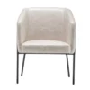 Modern Barrel Chair With Metal Base Faux Leather - WOVENBYRD -Lush Living Store GUEST 1918ee8c bf00 4c32 b68a ccd9a42a35e6