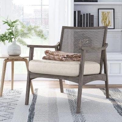 Aurelia Cane Back Accent Chair - HOMES: Inside + Out 3 Aurelia Cane Back Accent Chair - HOMES: Inside + Out