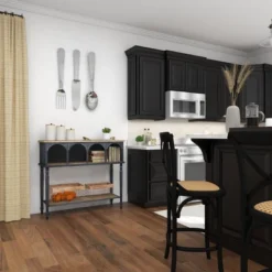 Farmhouse Wood Console Table Black - Olivia & May -Lush Living Store GUEST 192a657f 9db9 4fa6 adb7 5c82f06ffab6