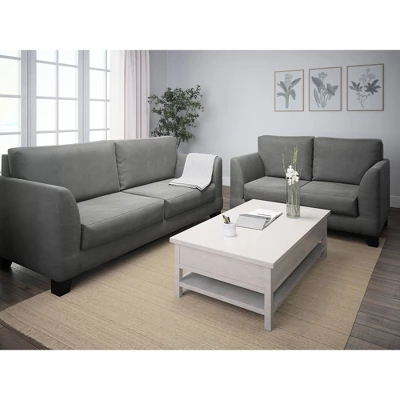 85" Holly Upholstered Flared Arm Sofa Charcoal - Brookside Home 9 85" Holly Upholstered Flared Arm Sofa Charcoal - Brookside Home - Image 7