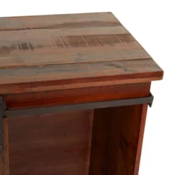 Rustic Metal Cabinet Brown - Olivia & May -Lush Living Store GUEST 1961a96b 40a2 4bdb a471 b920a4e4fa0f