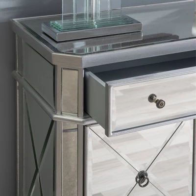 Sasha Mirrored 1Drawer 2Door Console - Powell Company 14 Sasha Mirrored 1Drawer 2Door Console - Powell Company - Image 12