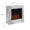 Dridun Faux Marble Fireplace White/Gray - Aiden Lane