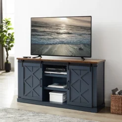 58" TV Stand For TVs Up To 65" Navy - Home Essentials 13 58" TV Stand For TVs Up To 65" Navy - Home Essentials -Lush Living Store GUEST 19a59874 668f 42f6 94ab 7be1bad29e24