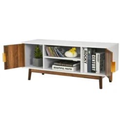 Costway TV Stand Entertainment Media Console W/2 Storage Cabinets & Open Shelves -Lush Living Store GUEST 19c066ce 4168 4d61 a588 7dae2b784561