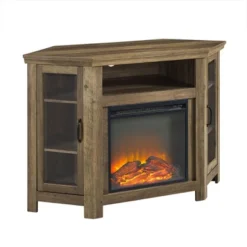 Glass Door Electric Fireplace Corner TV Stand For TVs Up To 50" - Saracina Home 33 Glass Door Electric Fireplace Corner TV Stand For TVs Up To 50" - Saracina Home -Lush Living Store GUEST 1a177987 cd72 4111 bc63 9a313ab3bc66