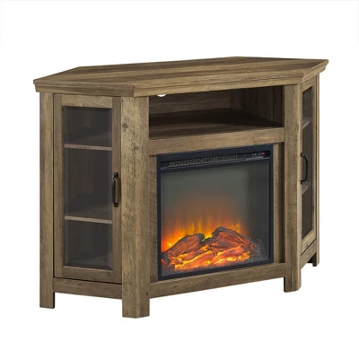 Glass Door Electric Fireplace Corner TV Stand For TVs Up To 50" - Saracina Home 18 Glass Door Electric Fireplace Corner TV Stand For TVs Up To 50" - Saracina Home - Image 16