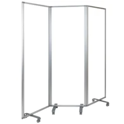 Flash Furniture Transparent Acrylic Mobile Partition With Lockable Casters (3 Sections Included) -Lush Living Store GUEST 1a20c238 949d 4104 af96 5e03261eeae5