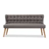 Melody Mid-Century Modern Fabric And Natural Wood Finishing 3 Seater Settee Bench Gray - Baxton Studio -Lush Living Store GUEST 1b5b4e37 0e82 4608 8667 f5cfa30db57e
