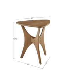 Blaze Triangular Wood Side Table -Lush Living Store GUEST 1c04d469 a3e6 4802 81db f39fd85892a7