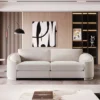 Stylish Sofa With Semilunar Arm, Rivet Detailing, And Solid Frame-ModernLuxe -Lush Living Store GUEST 1c30c617 1fec 4cc8 b394 b284bbb43b4e