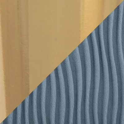 Tania Pleated Waves Accent Chair Light Blue/Gold - Lumisource 6 Tania Pleated Waves Accent Chair Light Blue/Gold - Lumisource - Image 4