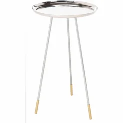 Calix Tri Leg Contemporary Glam Side Table - Silver/Gold - Safavieh -Lush Living Store GUEST 1c6cb5a8 c039 496b b102 84bc47f89f16