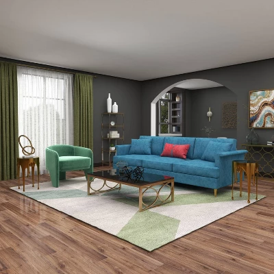 Contemporary Aluminum Melting Accent Table - Olivia & May 13 Contemporary Aluminum Melting Accent Table - Olivia & May - Image 11