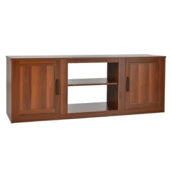 Costway 58'' TV Stand Entertainment Console Center W/ 2 Cabinets For 65'' TV NaturalBlackWalnut -Lush Living Store GUEST 1ca4bde1 0c2d 4078 9f64 f7cfc2dd5a0f