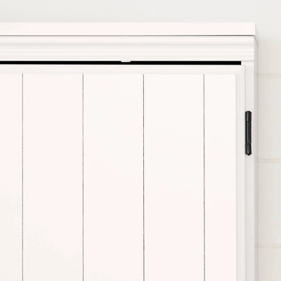 Farnel 4 Door Storage Cabinet Pure White - South Shore 7 Farnel 4 Door Storage Cabinet Pure White - South Shore - Image 5
