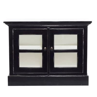Traditional Wood Cabinet Black - Olivia & May 7 Traditional Wood Cabinet Black - Olivia & May - Image 5