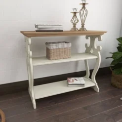 Farmhouse Wood Console Table Off White - Olivia & May -Lush Living Store GUEST 1cdfc02a c99e 401e b411 6c47cb873348