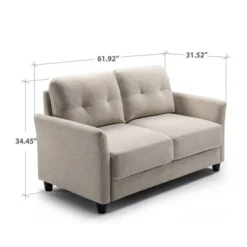 62" Ricardo Loveseat Sofa - Zinus -Lush Living Store GUEST 1d028841 c82a 4ec0 bd86 cbcc89f625f7