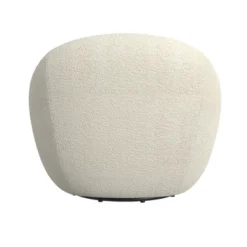 Round Swivel Chair White Sherpa - HomePop -Lush Living Store GUEST 1d0b2c03 f902 4db3 be23 6e889cbb9695