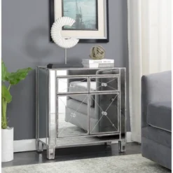 Gold Coast Vineyard 2 Drawer Mirrored Cabinet Weathered Gray - Breighton Home -Lush Living Store GUEST 1d7a863d a2c2 45b3 8ede b94473087ee4