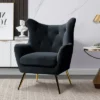 Godefroy Upholstery Accent Chair Velvet With Wingback | Karat Home -Lush Living Store GUEST 1dde280c 676e 4560 84d8 7c267f0b6086