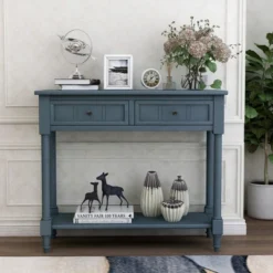 Console Table With Storage Drawers And Bottom Shelf-ModernLuxe -Lush Living Store GUEST 1e2e69d6 19ec 4edb 8d6e 37b05d2a75b9