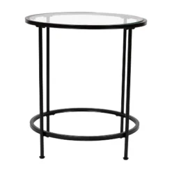 Merrick Lane End Table With Round Frame And Vertical Legs -Lush Living Store GUEST 1e4305e3 8518 4150 9ee9 26c946e817e7