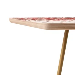 Square Ninola Design Prairie Flowers Countryside Red Side Table White/Gold - Deny Designs -Lush Living Store GUEST 1ea90815 b8ba 47c7 aade fe9f05c35844