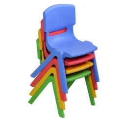 Costway Set Of 4 Kids Plastic Chairs Stackable Play And Learn Furniture Colorful -Lush Living Store GUEST 1f543680 1f5b 4e53 a7f0 77f5eef4931f