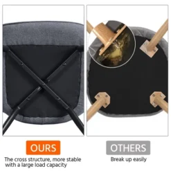 Yaheetech Fabric Upholstered Accent Chair Armchair For Living Room -Lush Living Store GUEST 1f7d605e acb4 43a5 9736 41a32a722b1d