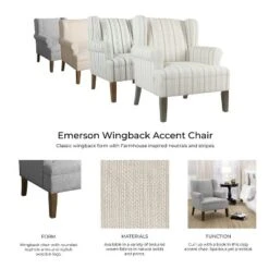 Emerson Rolled Arm Accent Chair - Homepop -Lush Living Store GUEST 201762f4 9939 41dc b372 81e0865dcba1