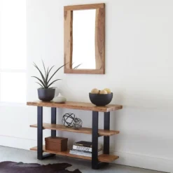 Alpine Live Edge Wood Media Console Table Natural - Alaterre Furniture -Lush Living Store GUEST 2017850d 8436 43a9 88d1 da615fb58b0b