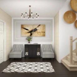 Glam Mirror And Wood Storage Cabinet Black - Olivia & May -Lush Living Store GUEST 2035585c f60f 416d 8584 8cf798db3c09